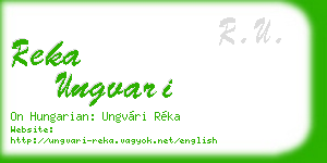 reka ungvari business card